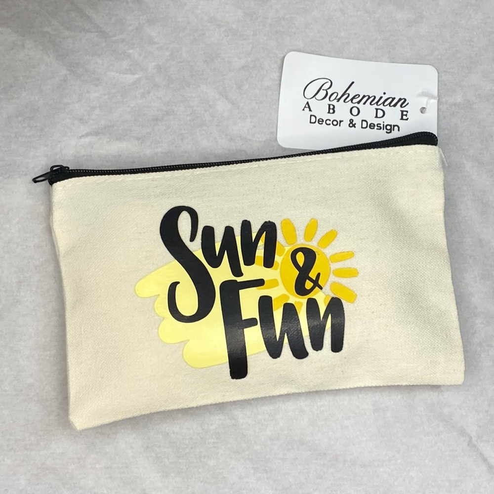 Sun & Fun - Multi Purpose canvas zippered bag